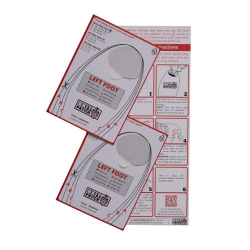 Big Toe Hole Preventer patches